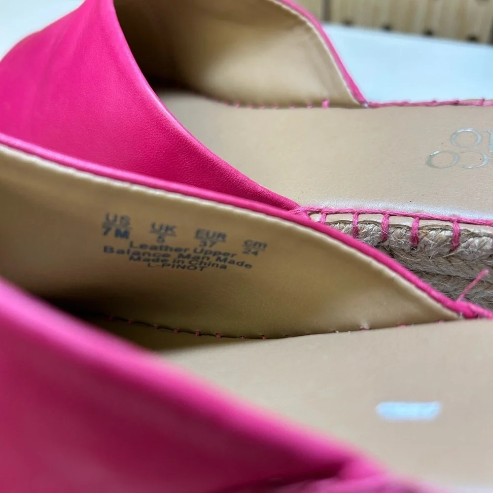 Franco Sarto Pinot Espadrille Wedge In Hot Pink